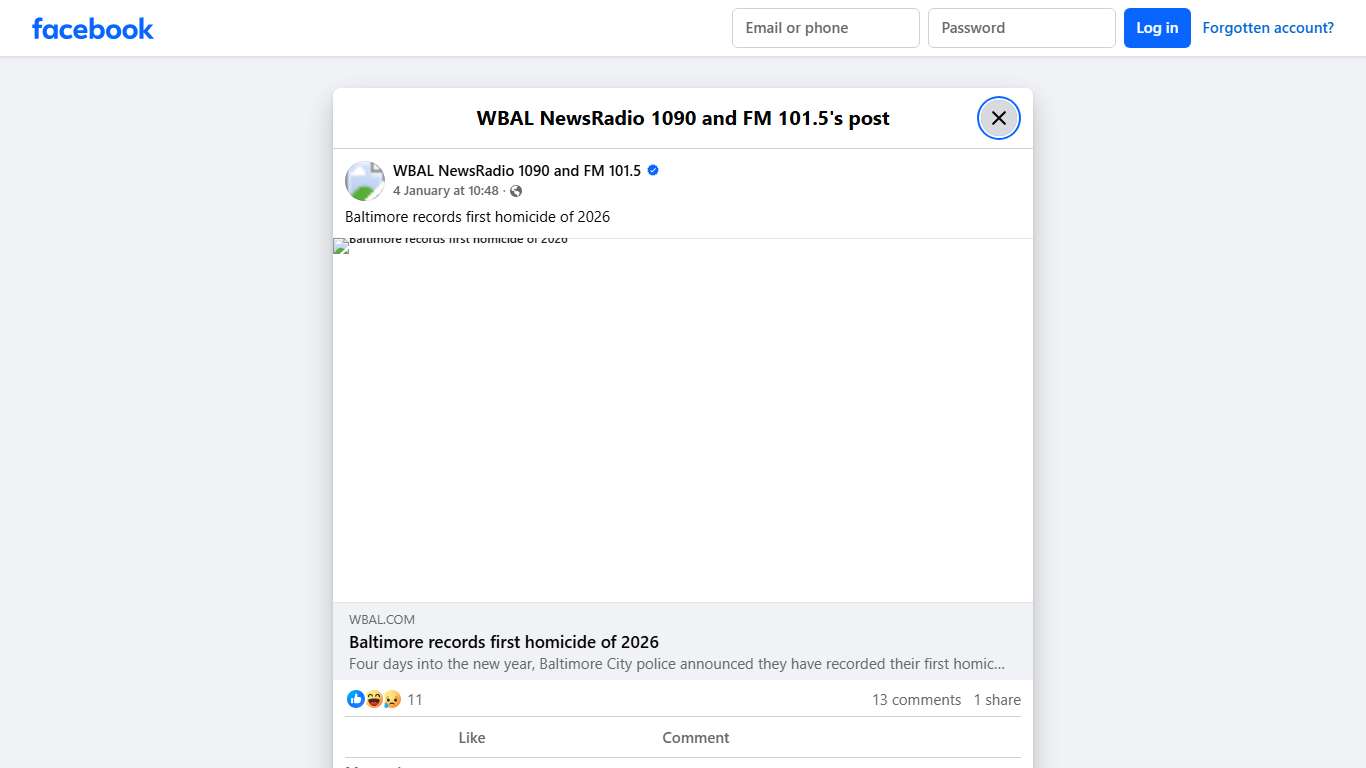 Baltimore records first... - WBAL NewsRadio 1090 and FM 101.5 Facebook